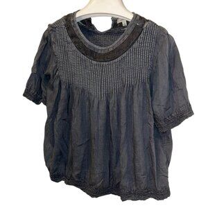 Wilifred distressed look multi pleat tunic top S FABULOUS